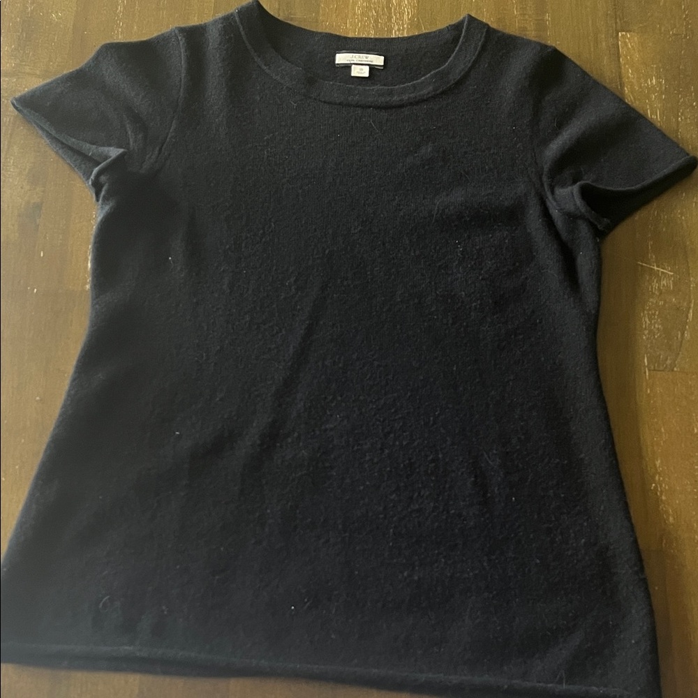 J crew cashmere short sleeve sweater small